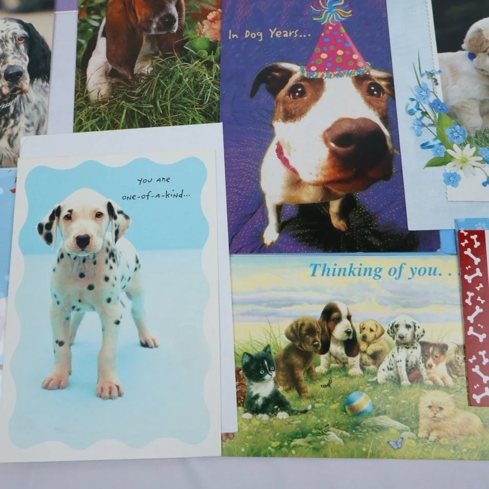 VTG Dog Puppy Themed Greeting‎ Cards (24) NOS All Occassions